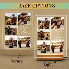 Personalised Valentines Gift for Boyfriend | Custom Plaques with Photo Led Night Light