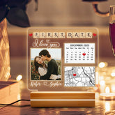 Personalised Valentines Gifts for Him | Our First Date Custom Photo Plaque