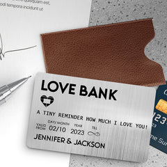 Personalised Valentines Gifts for Men | Custom Wallet Insert Card