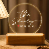 Personalized Anniversary Wedding Gifts for Couple | Custom Night Light