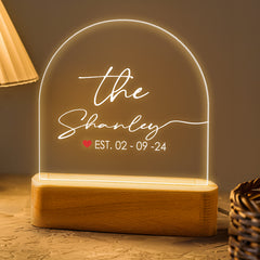 Personalized Anniversary Wedding Gifts for Couple | Custom Night Light