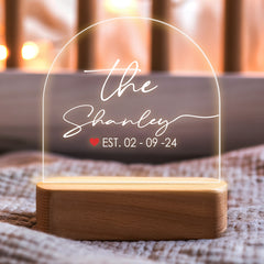 Personalized Anniversary Wedding Gifts for Couple | Custom Night Light