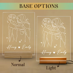 Personalized Gifts for Boyfriend Valentines | Customized Photo Plaque Led Night Light