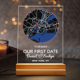 Personalized Gifts for Him for Valentine’s Day | Custom Map Acrylic Plaque Led Night Lights