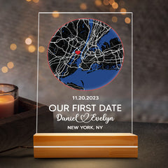 Personalized Gifts for Him for Valentine’s Day | Custom Map Acrylic Plaque Led Night Lights