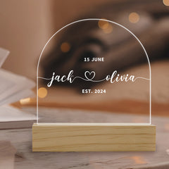 Personalized Night Light for Couples | Wedding Gift