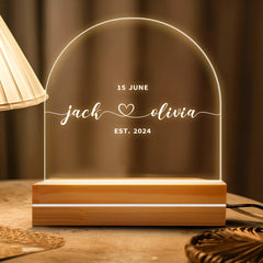 Personalized Night Light for Couples | Wedding Gift