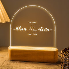 Personalized Night Light | Wedding Gift for Couple