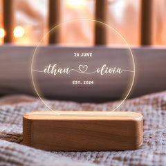 Personalized Night Light | Wedding Gift for Couple