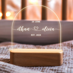 Personalized Night Light | Wedding Gift for Couple