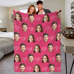 Personalized Valentine Gifts for Him | Custom Blanket with Pictures