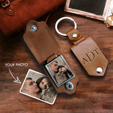 Personalized Valentine Gifts for Him | Custom Leather Keychain