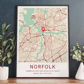 Personalized Valentine’s Day Gift for Husband | Map Valentine