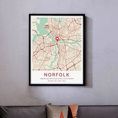 Personalized Valentine’s Day Gift for Husband | Map Valentine