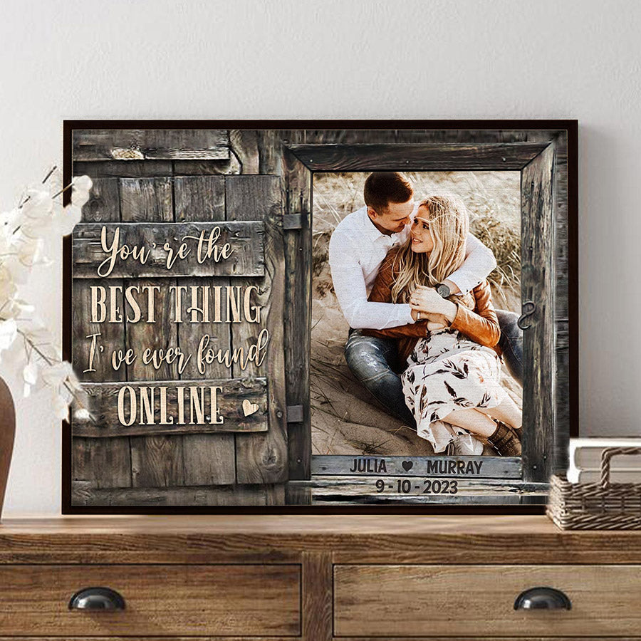 Personalized Valentine’s Day Gifts for Boyfriend | Custom Canvas Photo Print