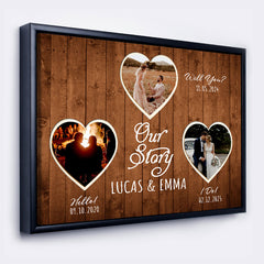 Personalized Valentine’s Day Gifts for Him | Valentines Day Canvas