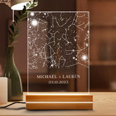 Personalized Valentine’s Day Gifts for Him | Custom Star Map Plaque Led Night Light