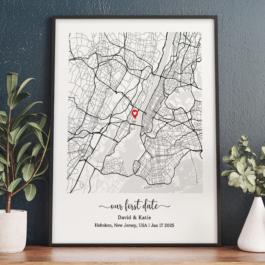 Personalized Valentine’s Day Gifts for Husband | Custom Map Prints