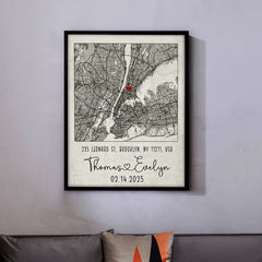 Personalized Valentine’s Day Gifts for Husband | Map Valentine