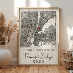 Personalized Valentine’s Day Gifts for Husband | Map Valentine