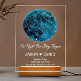 Personalized Valentine’s Day Gifts for Husband | Custom Star Map Plaque Led Night Light