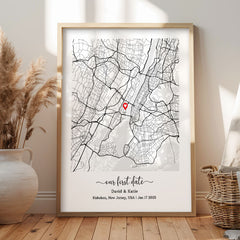 Personalized Valentine’s Day Gifts for Husband | Custom Map Prints