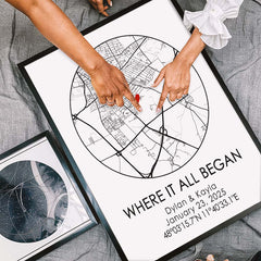 Personalized Valentine’s Day Gifts for Husband | Custom Map Print