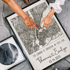 Personalized Valentine’s Day Gifts for Husband | Map Valentine