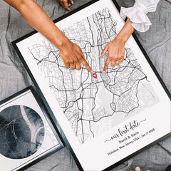 Personalized Valentine’s Day Gifts for Husband | Custom Map Prints