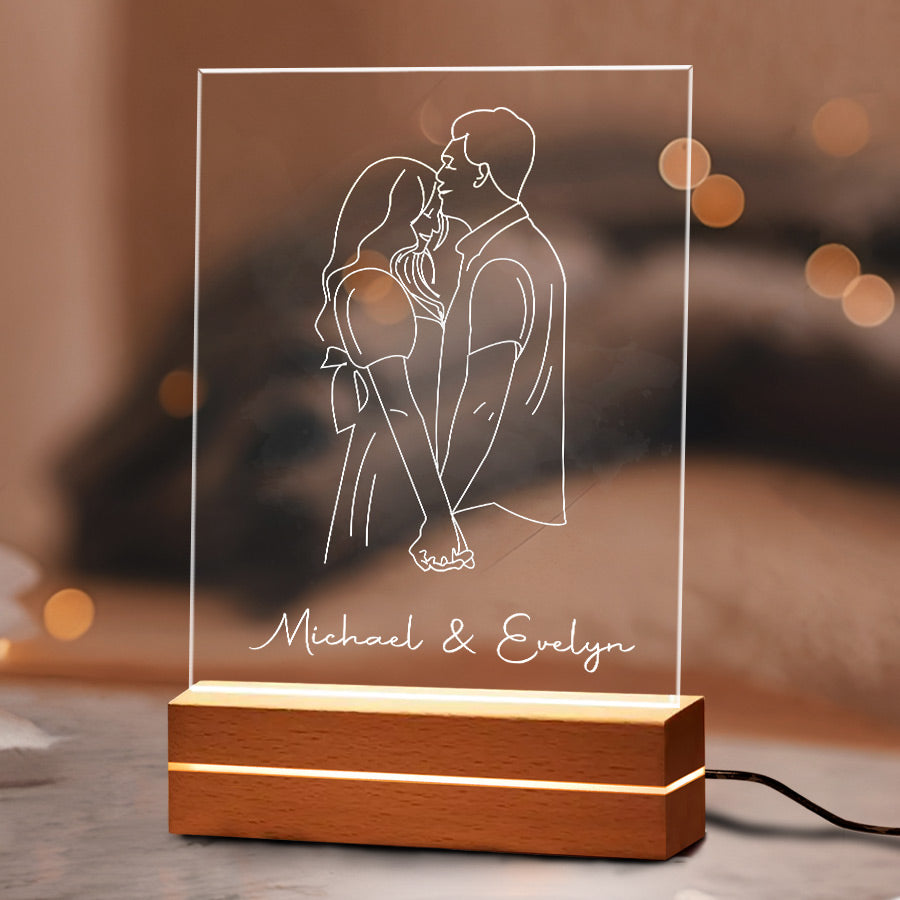 Personalized Valentine’s Gifts for Him | Custom Shape Acrylic Plaque With Name