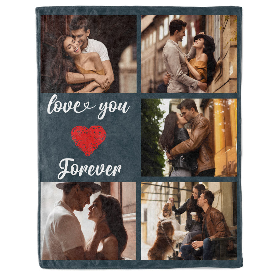 Personalized Valentine’s Gifts for Him | Custom Blanket with Pictures