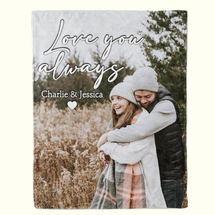 Personalized Valentines Day Gifts for Boyfriend | Custom Photo Blanket