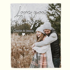 Personalized Valentines Day Gifts for Boyfriend | Custom Photo Blanket
