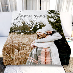 Personalized Valentines Day Gifts for Boyfriend | Custom Photo Blanket