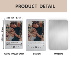 Personalized Valentines Day Gifts for Him | Custom Song Wallet Insert Card