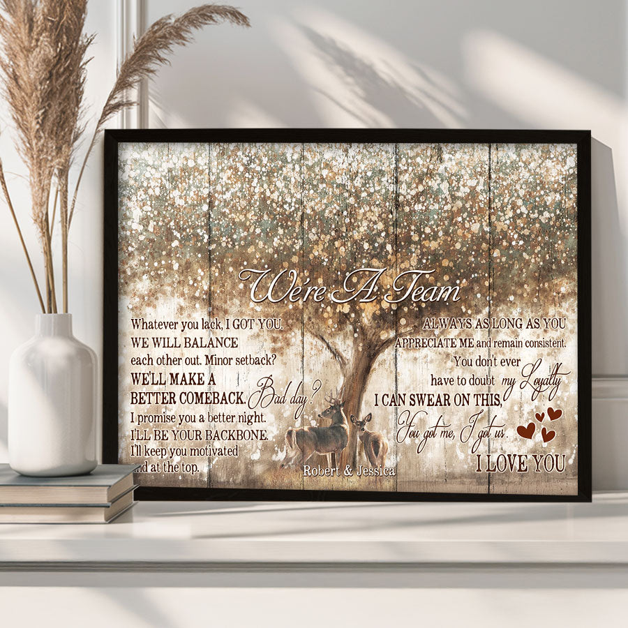 Personalized Valentines Gift for Him | Valentine Canvas Print