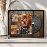 Personalized Valentines Gift for Him | Vinyl Record Canvas Painting