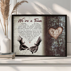 Personalized Valentines Gift for Him | Custom Canvas Print