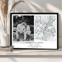 Personalized Valentines Gift for Him | Map Valentine