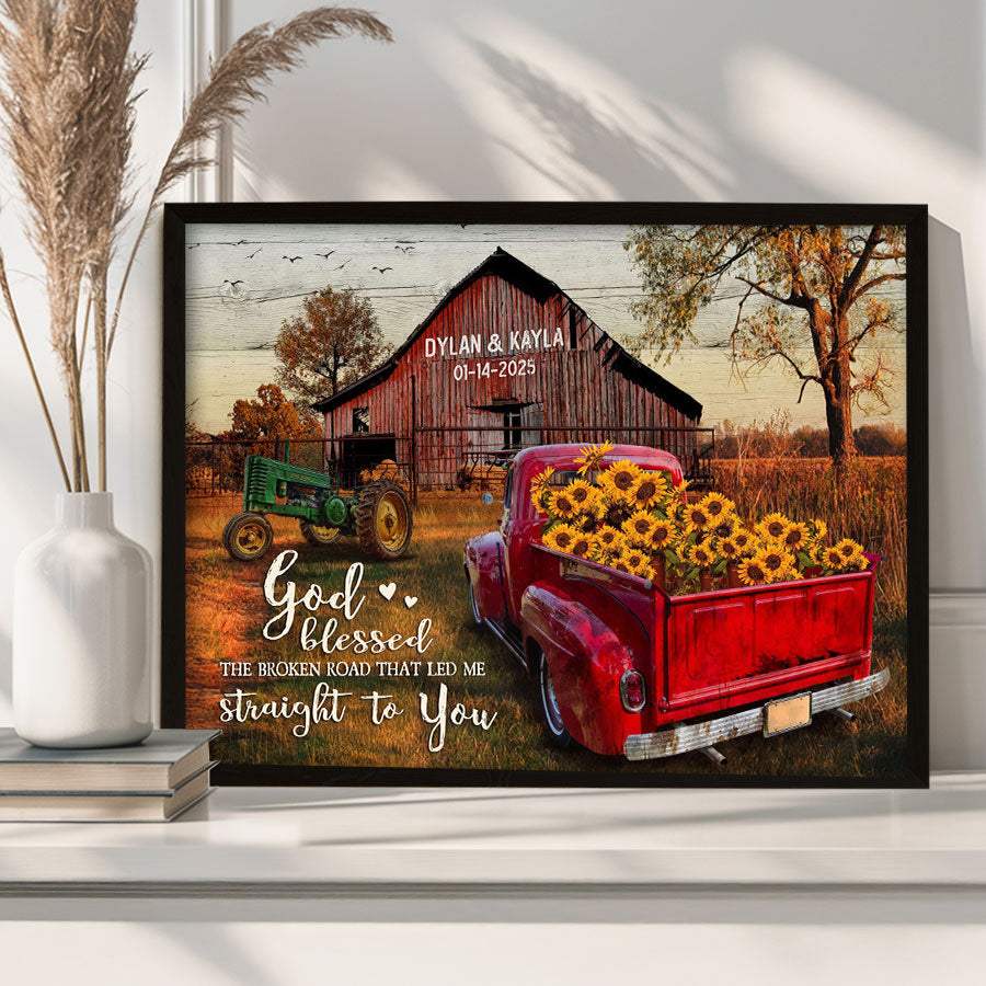 Personalized Valentines Gift for Him | Valentines Day Canvas
