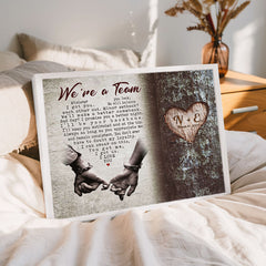 Personalized Valentines Gift for Him | Custom Canvas Print