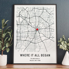 Personalized Valentines Gift for Husband | Custom Map Prints