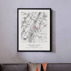 Personalized Valentines Gift for Husband | Custom Map Print