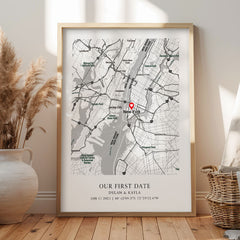 Personalized Valentines Gift for Husband | Custom Map Print