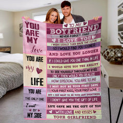 Personalized Valentines Gifts for Boyfriend | Custom Blanket