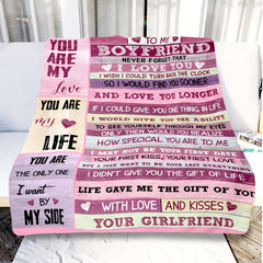 Personalized Valentines Gifts for Boyfriend | Custom Blanket