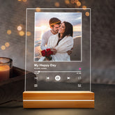 Personalized Valentines Gifts for Boyfriend | Customized Song Photo Plaque LED Night Light