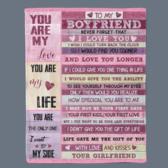 Personalized Valentines Gifts for Boyfriend | Custom Blanket