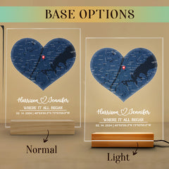 Personalized Valentines Gifts for Him | Custom Map Acrylic Plaque
