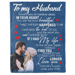 Personalized Valentines Gifts for Husband | Custom Blankets